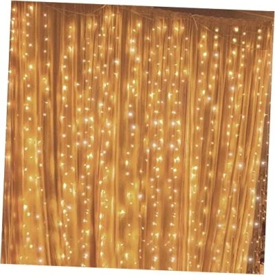  Curtain String Lights, 12 Modes Fairy Hanging Lights for 300 LED *Warm white - Image 1 of 4