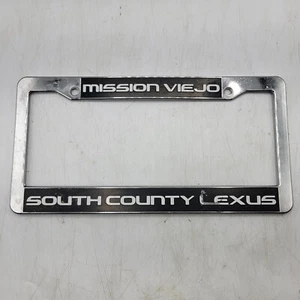 Lexus South County Mission Viejo California Silver Plastic License Plate Frame - Picture 1 of 3