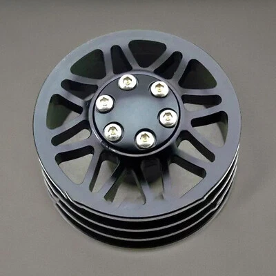 Black Alloy 1.9 Wheel Rim Set  2 front +2 Dually Rear for RC4WD RC Car Crawler - Image 1 of 4