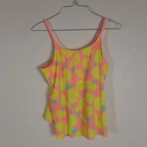 Justice UV Swim Top New with tags Neon Lemons SZ 16 Plus NEW - Picture 1 of 7