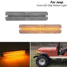 Clear Amber LED Front Side Marker Light for Jeep CJ5 CJ6 CJ7 CJ8 Pickup J10 J20