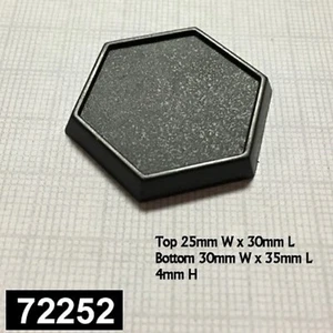 1 INCH LIPPED HEX Plastic Gaming Base (20) Reaper Miniatures REM72252 - Picture 1 of 3