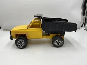 Vintage 1993 Tonka Metal Construction Dump Truck Yellow Black - Picture 1 of 6