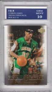 LeBRON JAMES ROOKIE KARTE 2003 Oberdeck IRISCHES HIGH SCHOOL TRIKOT $$ EDELSTEIN NEUWERTIG 10 - Bild 1 von 1