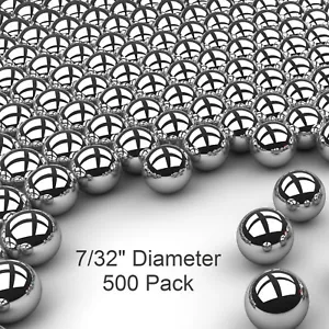 500 bolas de rodamiento de acero cromo cromo cromo de precisión G25 de 7/32" pulgadas AISI 52100 - Imagen 1 de 2
