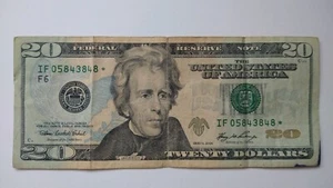 $20 Twenty Dollar Bill STAR NOTE Series 2006 S/N IF05843848* Free Shipping - Picture 1 of 2