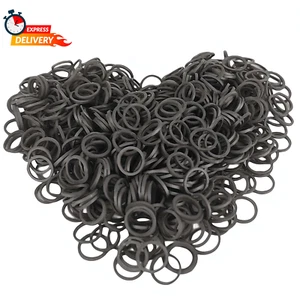 1200 Pack Mini Rubber Bands, Soft Elastic Bands Small Tiny Hair Ties for Toddler - Picture 1 of 12
