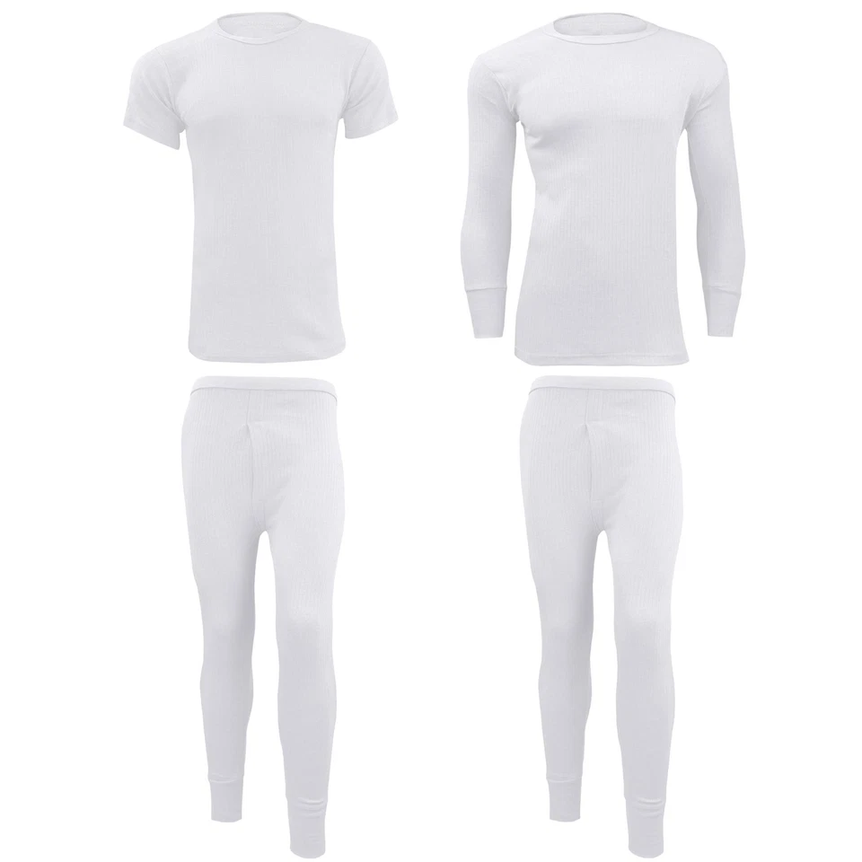 Hombre Térmico Long Johns Top Camiseta Fondo Pantalón Ropa Interior Set Completo - Imagen 1 de 3