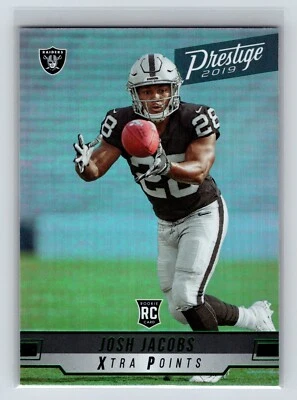 2019 PANINI PRESTIGE XTRA POINTS GREEN JOSH JACOBS RC #20 LAS VEGAS RAIDERS - Image 1 of 2