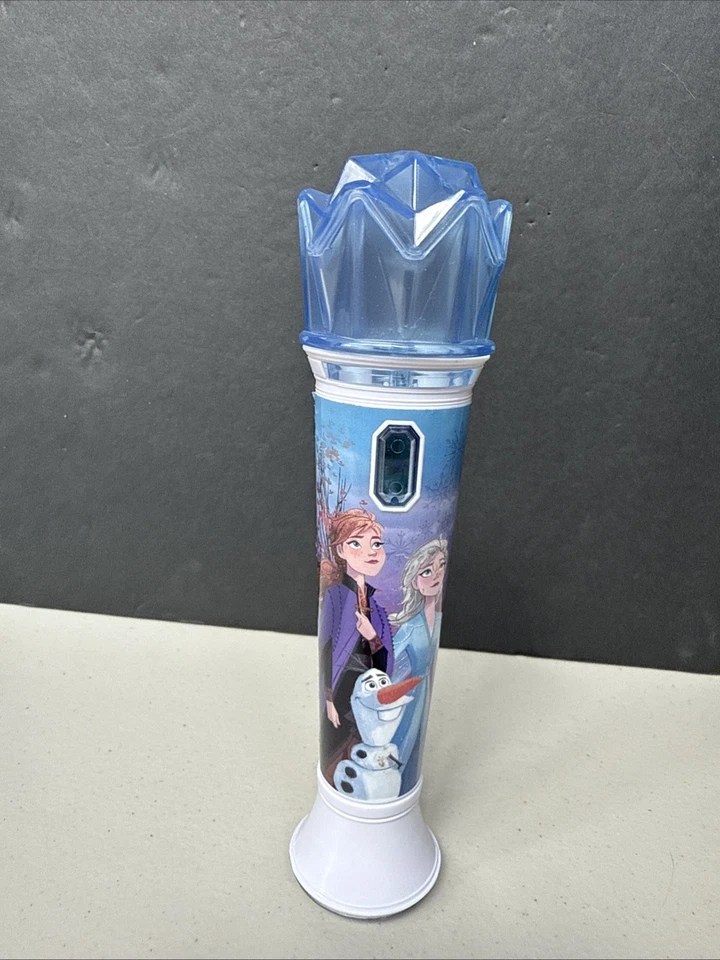 Micrófono Disney Frozen 2 con luces intermitentes de música incorporadas - ¡Usado en excelente estado probado! Foto 1 de 4