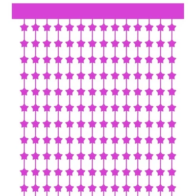 Paquete de 3 telones de fondo de fiesta para decoración, cortina de flecos de aluminio con transmisor de estrellas, rojo intenso Foto 1 de 4