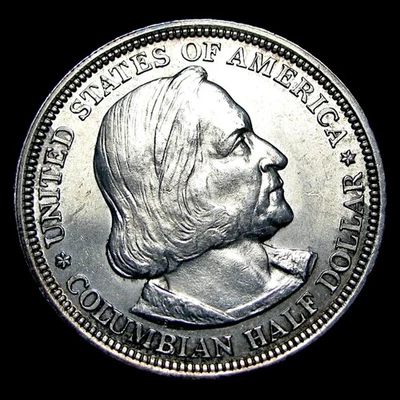 1893 Columbian Exposition Commemorative Half Dollar Silver Gem BU Coin -- #930U - Image 1 of 4