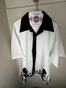 Vintage Jesse James West Coast Choppers Pro Vida Pin Up Girl Button Shirt Men XL - Picture 1 of 5
