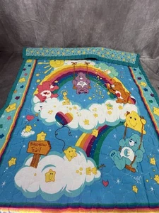 Vintage Care Bear Bettdecke Steppdecke Sterne und Regenbogenweg 32,5” x 41” - Bild 1 von 7