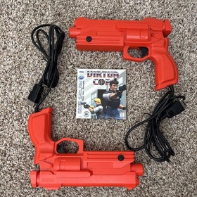 Stunner Gun (2) For Sega Saturn Orange Light Gun MK-80113 W/ Virtua Cop TESTED