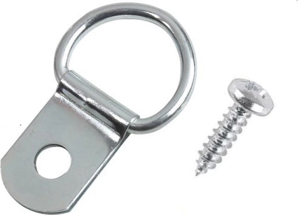 TASKAR Anillos y tornillos en D para colgar marco de fotos (paquete de 10)