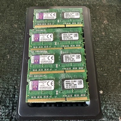 (22) KINGSTON Kit of 2 8GB (2x4GB) PC3-12800S Laptop RAM KHX1600C9S3P1K2/8G - Image 1 of 2