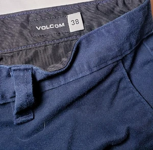 Volcom True To This Mens 38x11" Flat Front Navy Blue Shorts Skater - Picture 1 of 5