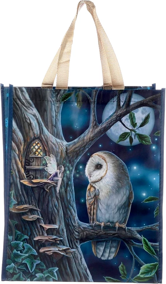 Shopping Bag Tote Fairy Tales Owl Lisa Parker Reusable