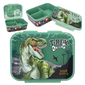 Fiambrera Dinosaurio Dino World Fiambrera Dinosaurios Contenedor de comida Cajas de plástico - Imagen 1 de 7