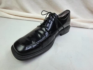 Scarpe Kenneth Cole taglia 10,5M da uomo prima marcia in pelle nera con lacci bassi punta quadrata - Foto 1 di 12