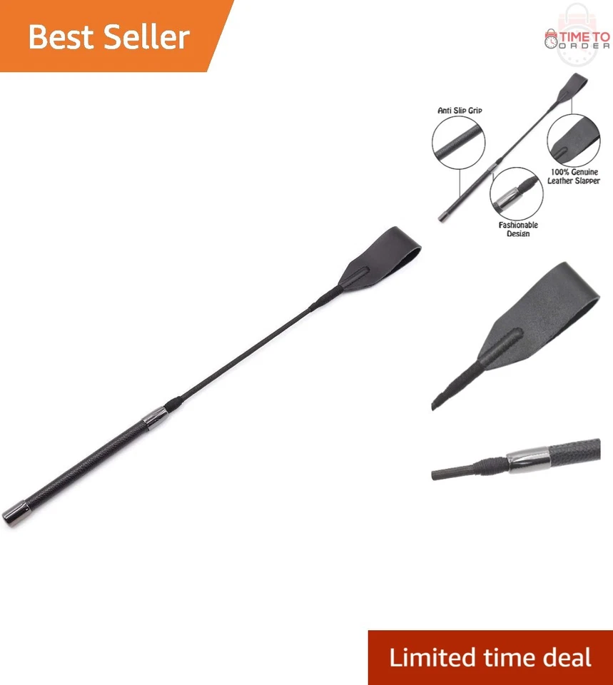 18 Inch Real Riding Crop English Whip With Genuine Leather Top Premium Quality