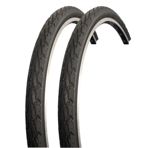 2x 28 Zoll Fahrrad Performance City Reifen Strassenprofil 47-622 schwarz 28x1,75 - Bild 1 von 1