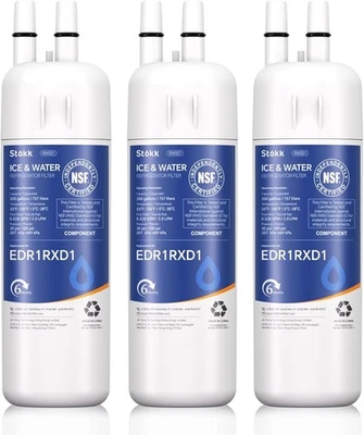 Whirlpool EDR1RXD1 Refrigerator Water Filter 1 | OEM Certified | 3-Pack Genuine
