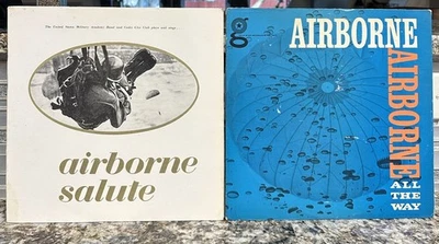 US MILITARY ACADEMY BAND Airborne Salute & Airborne All The Way  Records LP - Image 1 of 4
