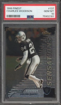 1999 Finest #137 Charles Woodson PSA 10 - Raiders - Image 1 of 2