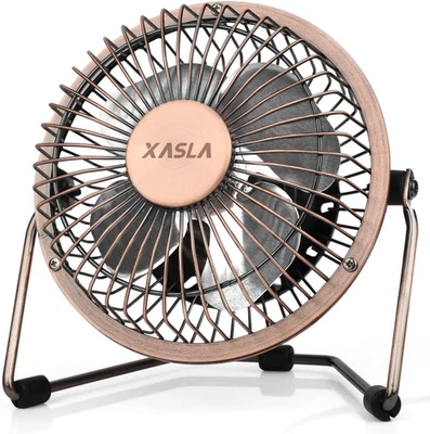 4 Inch Small USB Desk Fan, Mini Quiet Fan with Metal Construction & Stron - Image 1 of 4