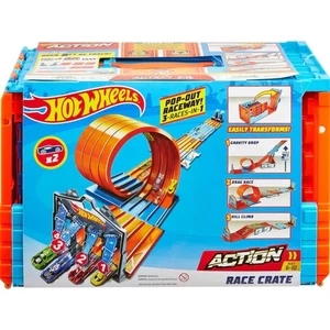 Juego de pista de coche de juguete de plástico grande con almacenamiento y coches para carreras y acrobacias - Imagen 1 de 9