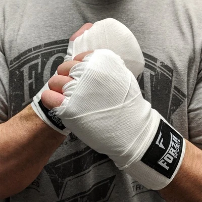 Forza Sports 120" Mexican Style Boxing and MMA Handwraps - White - Image 1 of 3