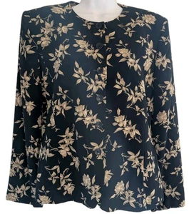 Chaqueta floral abotonada manga larga forrada RENA ROWAN para mujer - talla 10 - Imagen 1 de 6