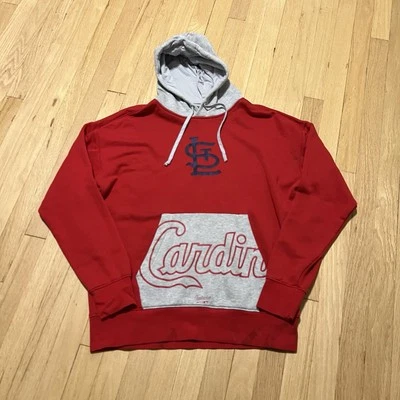 Suéter Nike de los Cardenales de San Luis para Hombres Mediano Rojo Gris Escritura Logo Sudadera con Capucha Foto 1 de 4