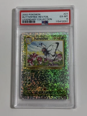 2002 Pokemon Legendary Collection Reverse Holo Foil Butterfree #21 /110 PSA 6 - Image 1 of 2