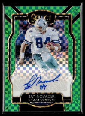 2018 Select Green Prizm Signatures Auto Jay Novacek Auto 3/5 Dallas Cowboys - Image 1 of 2