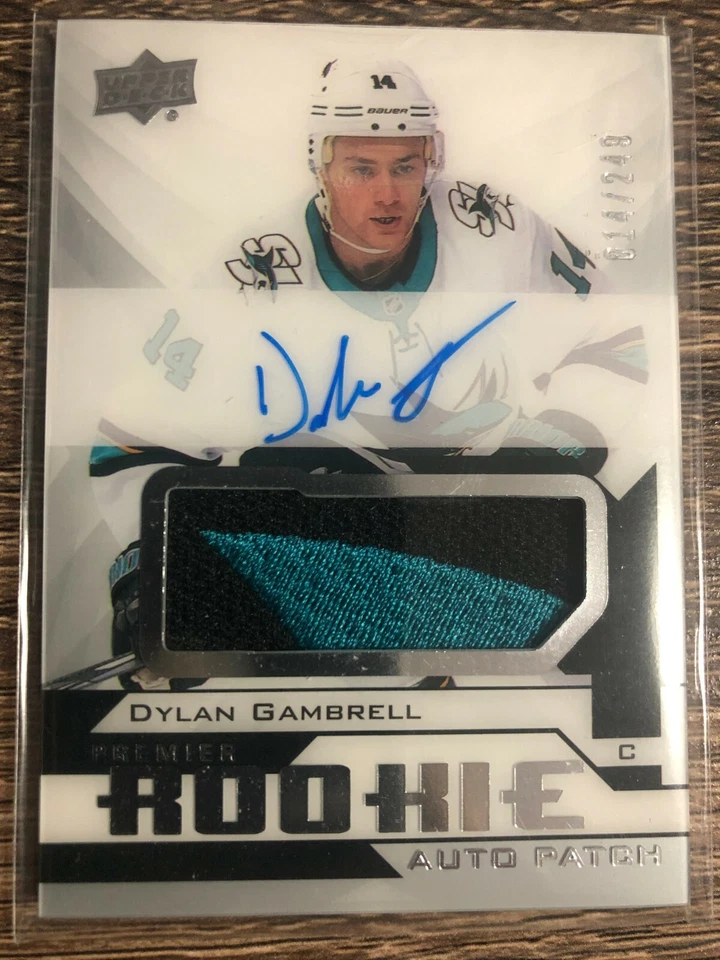 Dylan Gambrell 2018-19 Premier Rookie Auto Patch #014/249 1/1 Jersey Number - Image 1 of 1