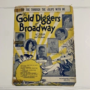 1929 Sheet Music Painting The Clouds With Sunshine Gold Diggers of Broadway - Picture 1 of 15