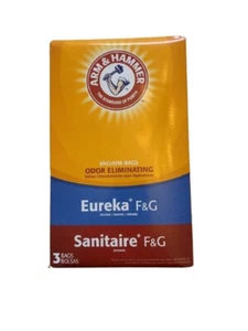 Arm & Hammer Odor Eliminating Vacuum Bags Eureka F & G Sanitaire 3 pack - Picture 1 of 5