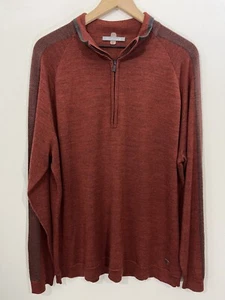 Smartwool Merino Wool Outdoors Cabin Luxe Base Layer Preppy 1/4 Zip Sweater XL - Picture 1 of 15
