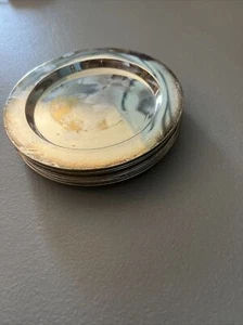 Collection Stainless Steel Saucers 4 Set Of 2 . India. Need Cleaning. Total 8 - Picture 1 of 4