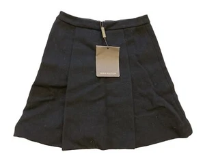 Minigonna nuova con etichette Louis Vuitton lana twill nera spessa/kilt fr 36 UK 8-10 - Foto 1 di 20