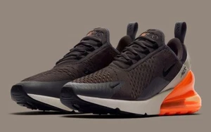 Nike Air Max 270 Sneakers Thunder Grey/Orange Men Size US 8-14 Casual Shoes New✅ - Picture 1 of 6
