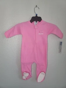 NFL Chicago Bears Sleeper Size 6 - 9 Months Girls Full-Zip Footed Pajamas - Picture 1 of 6