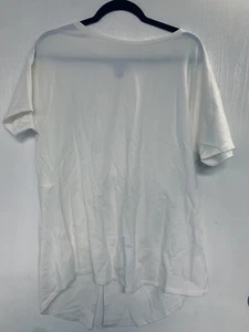 Zenergy Chico's White Split Back Pima Tunic T-Shirt Size 2 (Large) Msrp $59 - Picture 1 of 6