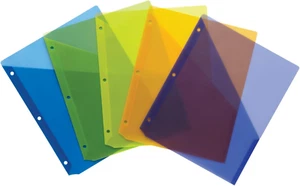 Poly Slash Jackets, Letter Size, Assorted Colors, 5 Pack (W21569A) - Picture 1 of 1