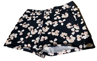 Pantalones Cortos Liz Claiborne Para Mujer Negro Y Rosa Floral Talla 6 Foto 1 de 4