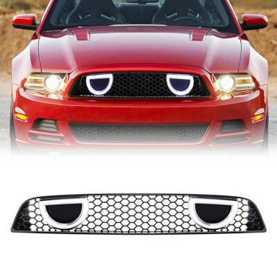 Rejilla delantera estilo Mach 1 con luces de señal de giro LED DRL para Ford Mustang 13-14 Foto 1 de 4