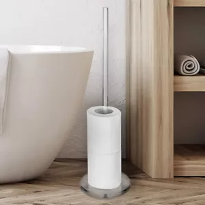 Standing Reserve Tissue Roll Holder Modern Toilet Tissue Roll Stand for Bathroom - Picture 1 of 8